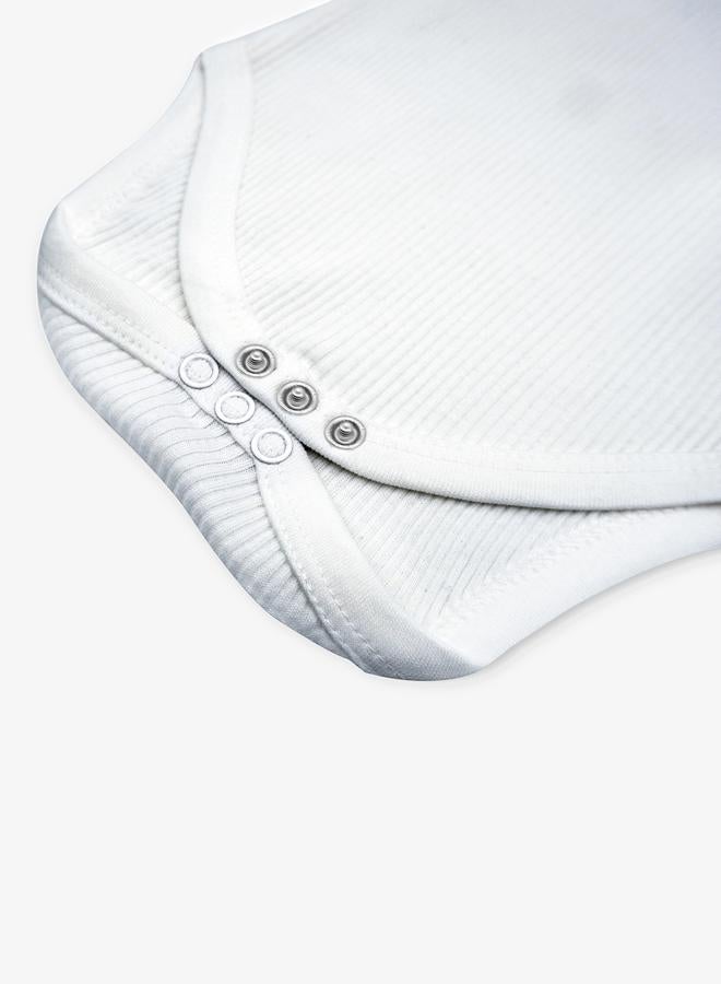 Babies Basic Pack of 3 - Super Combed Cotton Sleeveless Bodysuit - Image 4